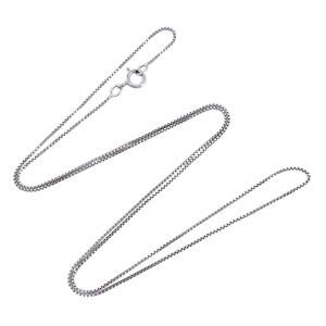 Estate Sterling Silver 925 0.7mm Box Chain Necklace 18"